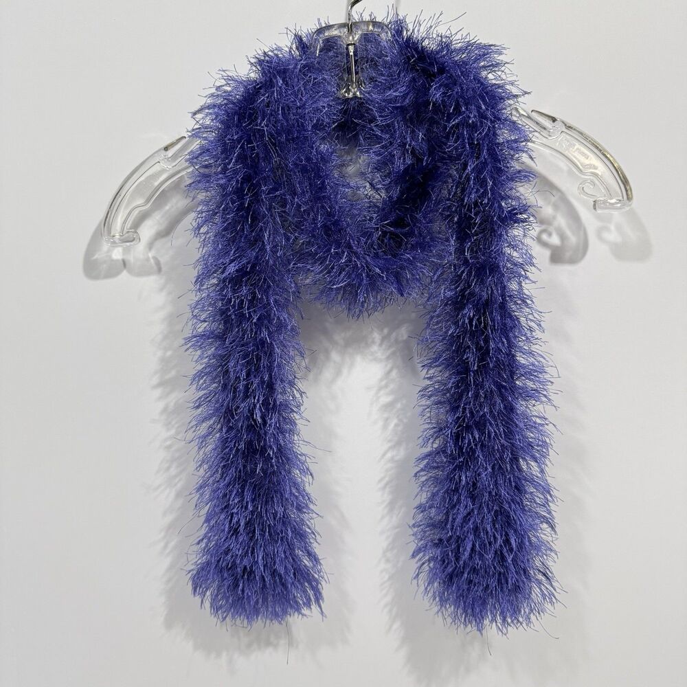 Purple Ostrich Feather Boa Shag Scarf 3”x54" Long Cocktail Costume Accessory - Picture 4 of 9